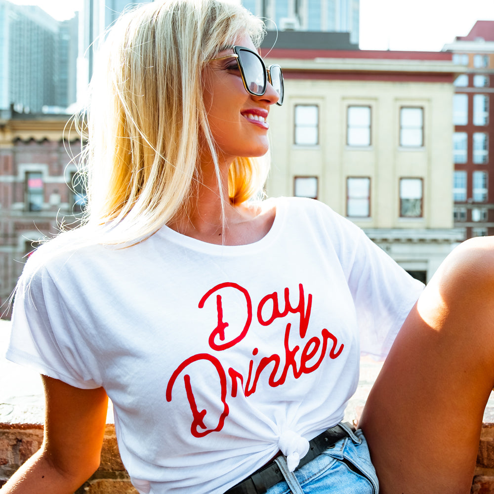 Day Drinker Crop Top in White