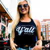 Y'all Logo Racerback Tank Top - Black